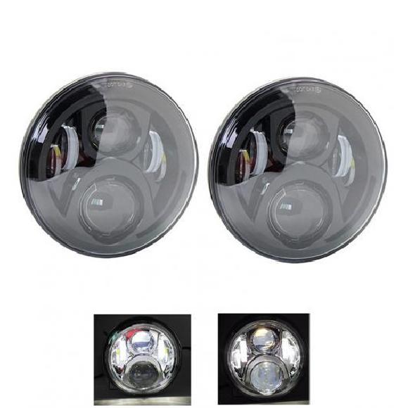 1�y�A �����j���O ���C�g 75W LED H4 7�C���` �G���W�F���A�C H4 LED �w�b�h���C�g �K�p: ���[�_/LADA �j�[���@ 2�s�[�X �u���b�N 60W AL-KK-2506 AL