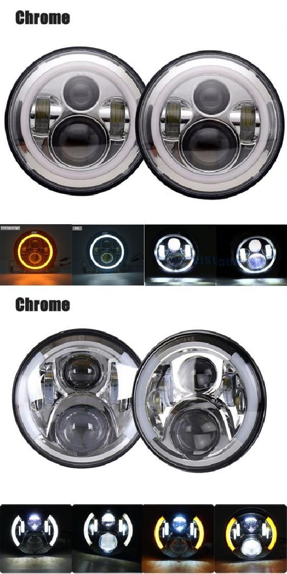 1�y�A �����j���O ���C�g 75W LED H4 7�C���` �G���W�F���A�C H4 LED 2�s�[�X �N���[�� 45W�E2�s�[�X �N���[�� 60W AL-KK-2506 AL