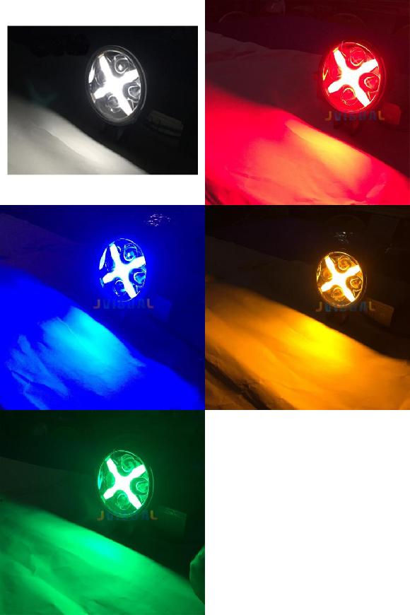 1ピース 6インチ LED 補助 ライト 60W スポットライト/フォグ ライト X エンジェルアイ DRL ドライビング 適用: オフ ロード ホワイト〜グリーン AL KK 2655 AL :503471860:オートパーツエージェンシー