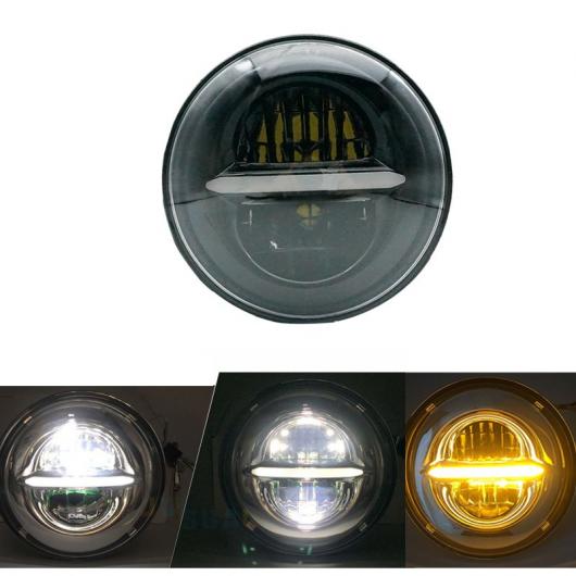 適用: ランド ローバー/ROVER ディフェンダー 7インチ 50W UAZ DRL LED H4 2ピース クローム・2ピース ブラック AL KK 2703 AL : 503472460 : オートパーツエージェンシー