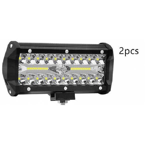 7インチ インチ 120W LED ワーク ライト バー 適用: トラクター ボート オフ ロード トラック SUV ATV スポット 投光ランプ 2ピース AL KK 2725 AL :503472870:オートパーツエージェンシー