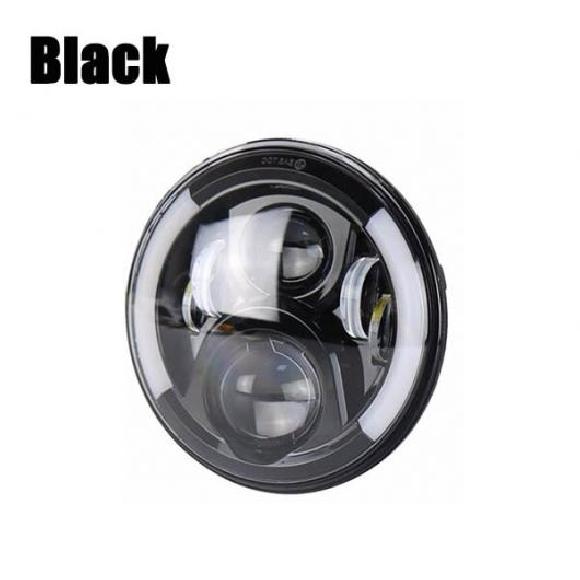 7インチ LED ヘッドライト DRL チューニング シグナル イカリング 7 マウント バケツ シェル 適用: オートバイ ブラック ヘッドライト AL-KK-2777 2輪 AL