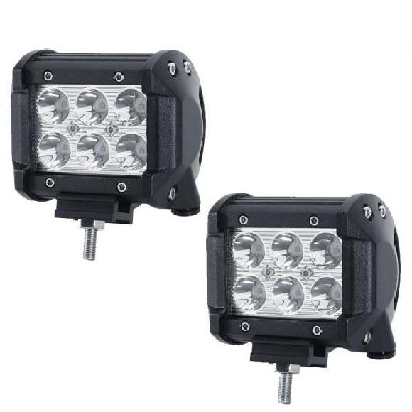 2ピース 18W 60W 72W LED ライト ワーク バー 投光ランプ スポット コンボ ビーム 4インチLED ドライビング ワーキング 2ピース 18W AL KK 2780 AL :503473770:オートパーツエージェンシー