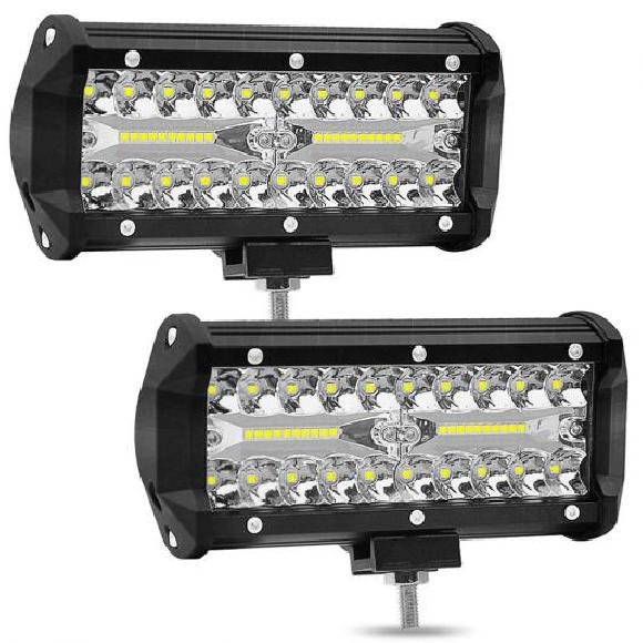 7インチ 120W コンボ ワーク LED ライト バー スポット 投光ランプ ビーム 4X4 スポット 12V 24V 4WD BARRA LED ヘッドライト 2ピース AL KK 2784 AL :503473890:オートパーツエージェンシー