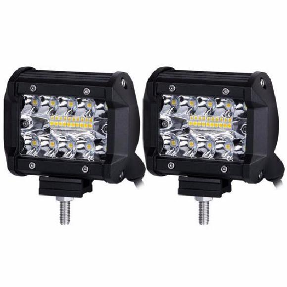 4 60W ワーク ライト LED ライト バー スポット ビーム オフロード 4WD 4X4 トラック SUV ATVLED バー 適用: ピックアップ 2ピース AL KK 2790 AL :503474020:オートパーツエージェンシー