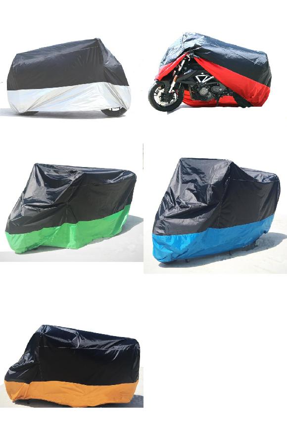 適用: ホンダ カワサキ ヤマハ スズキ 180T オートバイ 防水 カバー ブラック シルバー〜イエロー 245×105×125cm AL-KK-2804 2輪 AL