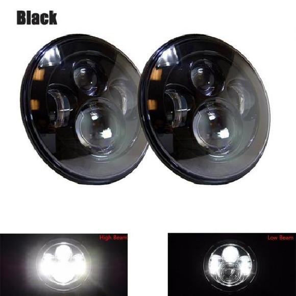 1�y�A 7�C���` DRL LED �w�b�h�����v �C�J�����O �A���O�� �A�C �w�b�h���C�g �K�p: �W�[�v/JEEP �����O���[ 40W �u���b�N H4 AL-KK-2819 AL