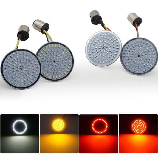 2ピース LED バレット ウインカー インジケーター ライト ランプ 1156 1157 LED 2ピース イエロー〜2ピース レッド レッド AL-KK-2824 2輪 ALの画像