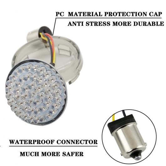 2ピース LED バレット ウインカー インジケーター ライト ランプ 1156 1157 LED 2ピース イエロー〜2ピース レッド レッド AL-KK-2824 2輪 ALの画像