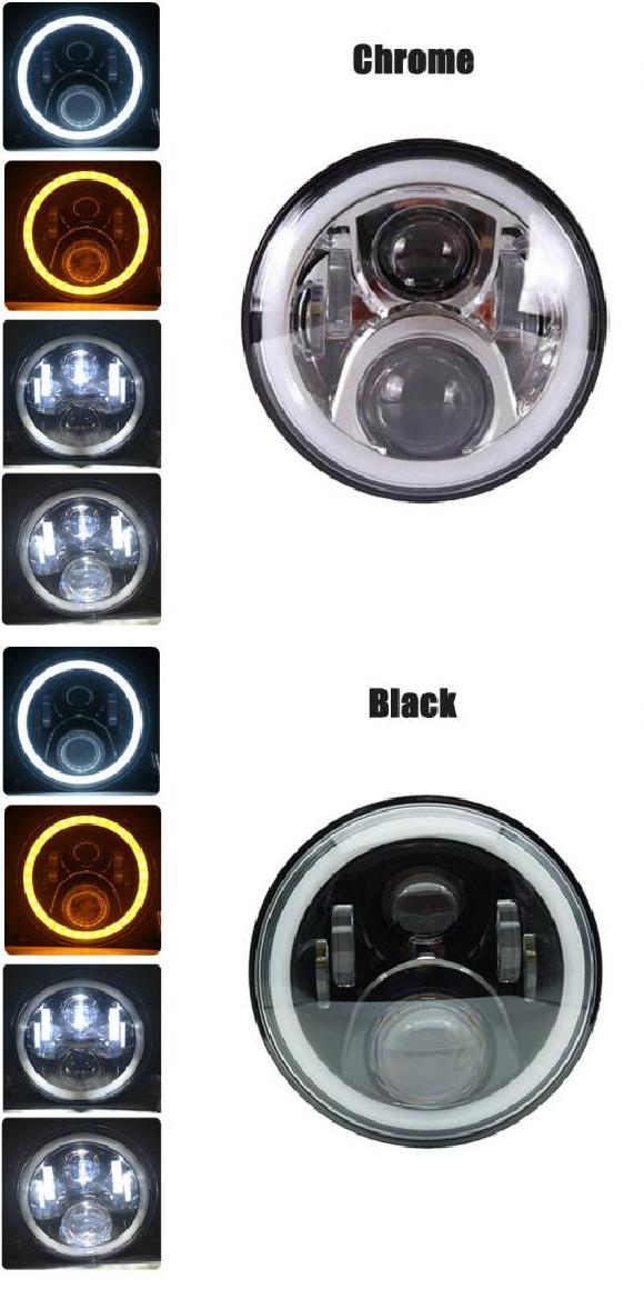 7インチ LED ヘッドライト 60W LED ヘッドライト 適用: 自動車 オートバイ ハイ ロー ビーム ラウンド 1ピース AL-KK-2832 2輪 AL