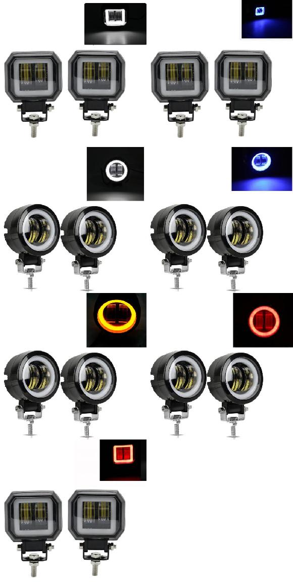 3�C���` 20W 12V24V LED ���[�N ���C�g �h�� �X�N�G�A �G���W�F���A�C �h���C�r���O 2�s�[�X �z���C�g�`2�s�[�X ���b�h AL-KK-2844 AL