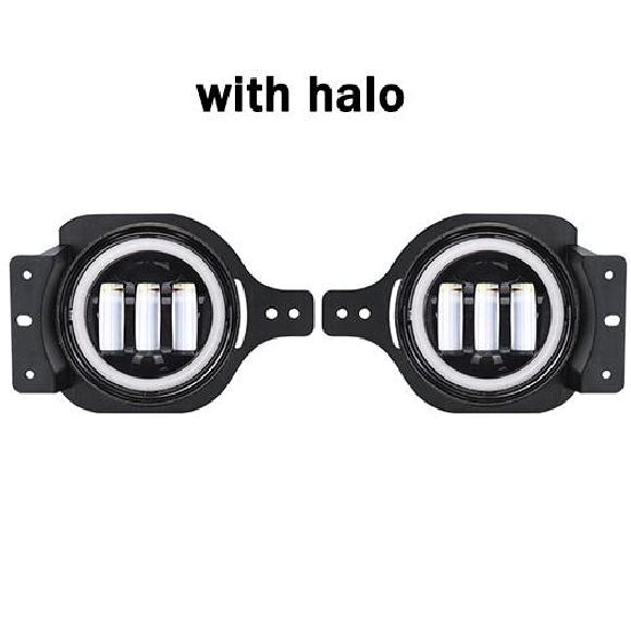 4�C���` LED �t�H�O���C�g 40W 6000K LED �t�H�O�����v �n�� �}�E���g �u���P�b�g �K�p: �W�[�v/JEEP JL �����O���[ JK HALO 1�y�A AL-KK-2861 AL