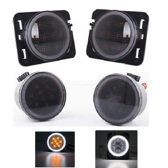 �K�p: �W�[�v/JEEP JK �A�N�Z�T���[ �t�����g �t�F���_�[ �X���[�N LED �E�C���J�[ �G���W�F�� �A�C �T�C�h 4�s�[�X �^�[�� ���C�g AL-KK-2895 AL