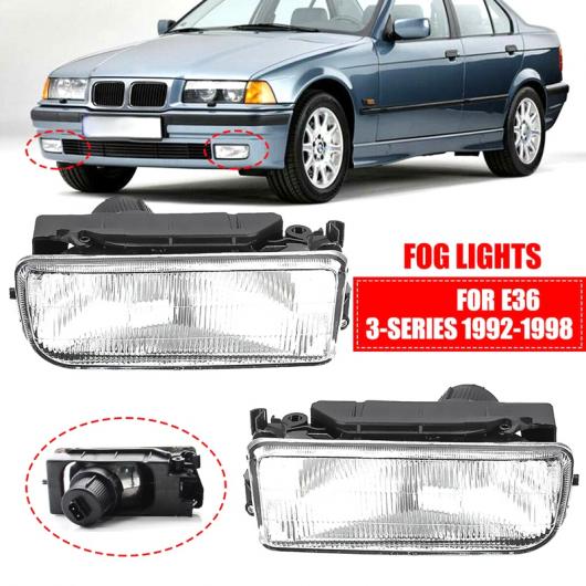 E36 フォグライト 適用: BMW 1992-98 E36 3シリーズ 2/4D フロント バンパー フォグライト ランプ 63178357389/63178357390 AL-KK-5151 AL｜apagency