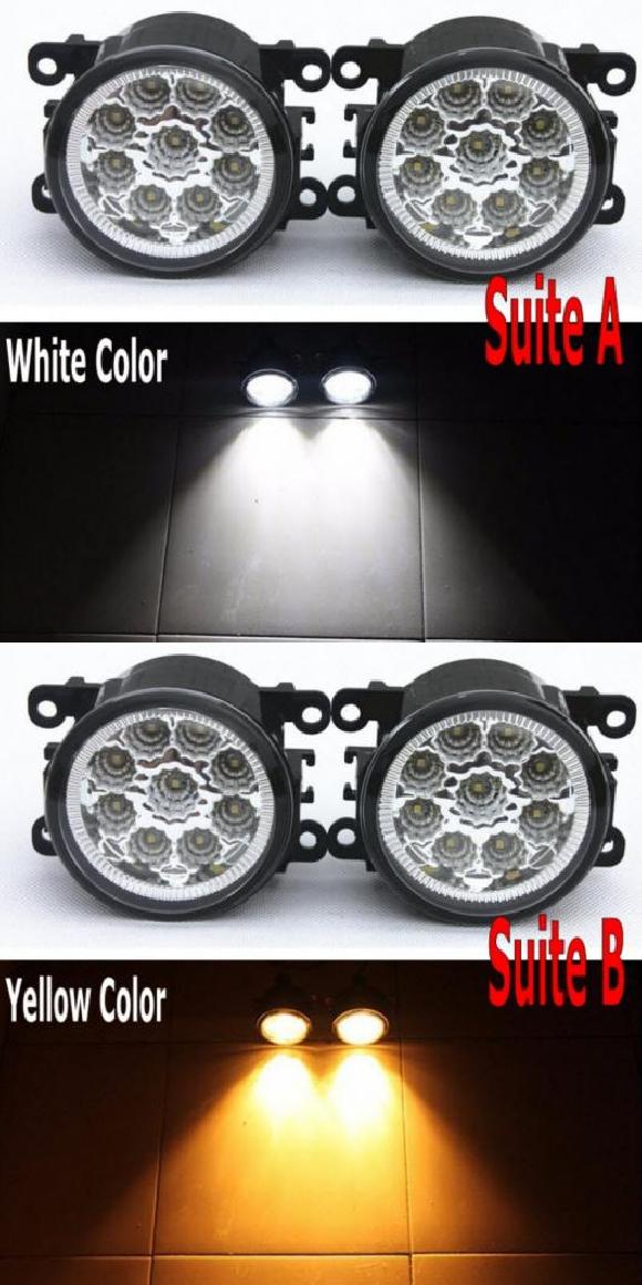 2ピース 9LED フォグライト ランプ H11 12V ハロゲン フォグライト DRL 適用: ルノー/RENAULT KWID XBA XBB 2015 2016 2017 タイプA・タイプB AL KK 6562 AL :503542640:オートパーツエージェンシー