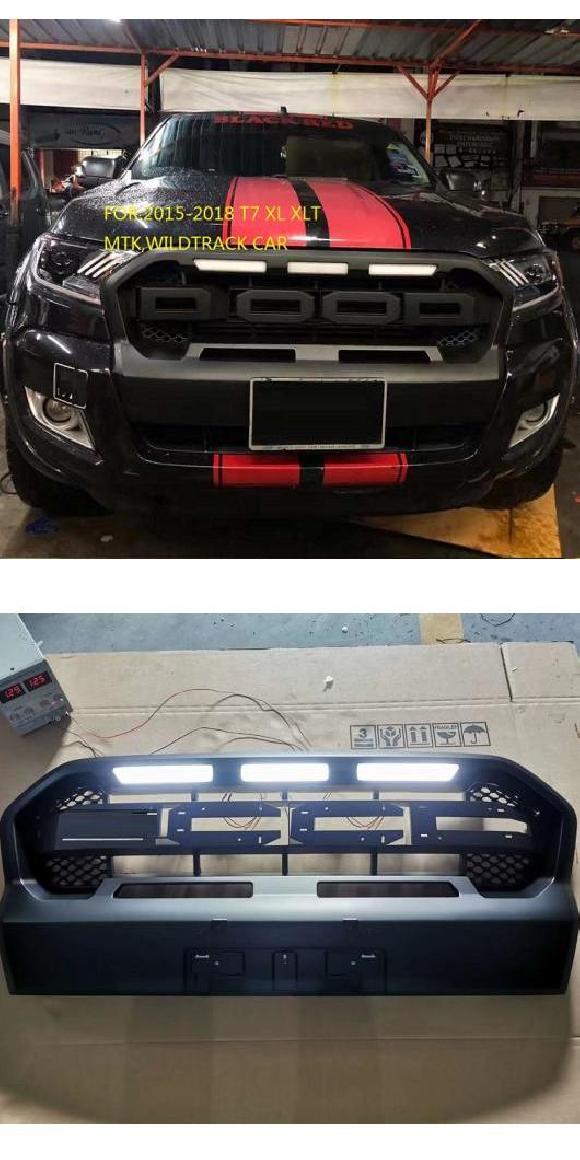 ABS �t�����g �o���p�[ ���b�V�� �J�o�[ LED �O���� �K�p: �����W���[ T7 T8 XL XLT T7 2015-18�ET8 WILDTRACK 19 AL-LL-1512 AL
