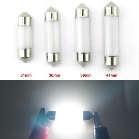 50�s�[�X �z���C�g �X���[�N �f�U�C�� COB LED �`�b�v C5W �C���e���A �K���X �����Y �t�F�X�g�D�[�� �h�[�� ���[�h 12V DC 31mm�`41mm AL-LL-6591 AL