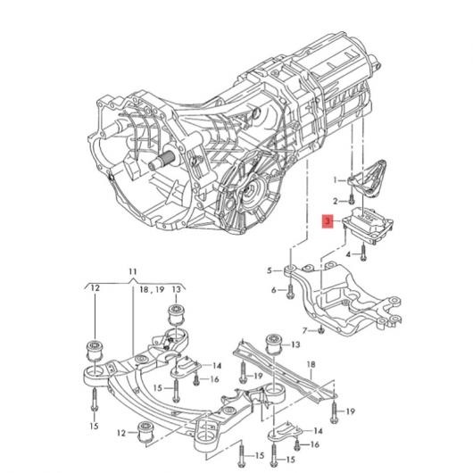 ギアボックス マウント 4F0399151AM 適用: アウディ/AUDI A6 A6AR A6Q 2.0 2.4 3.2 2.7 2.8L RT トランスミッション 4F0399151AM AL MM 1024 AL : 504067410 : オートパーツエージェンシー