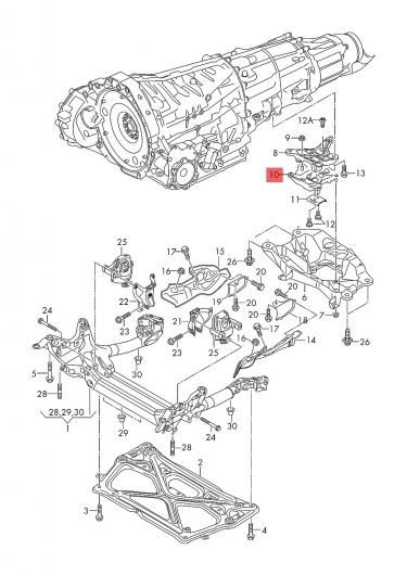 トランスミッション マウント ギアボックス サポート 適用: アウディ/AUDI S4 A4 A5 S5 Q5 A8 2.0 3.0 3.2 4.2 TDI V6 V8 FWD 8K0399151DB AL-MM-1574 AL