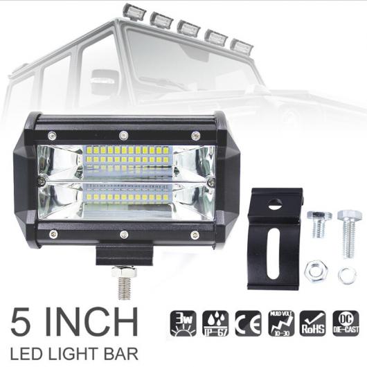 5インチ 72W LED ワーク ライト バー トラック オフロード ドライビング フォグランプ 適用: SUV ボート ATV 4X4 4WD トレーラー ワゴン 2ピース AL MM 2110 AL :504095620:オートパーツエージェンシー