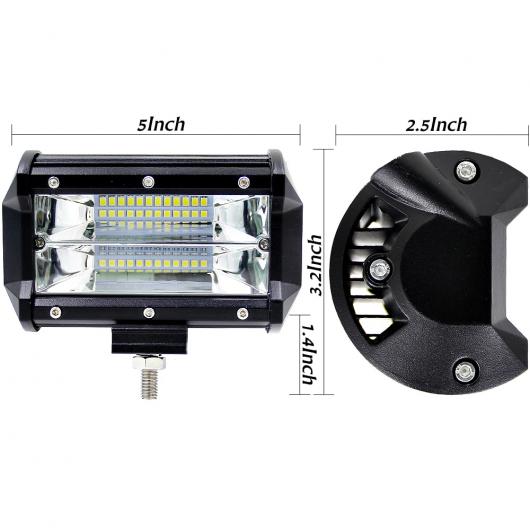 5インチ 72W LED ワーク ライト バー トラック オフロード ドライビング フォグランプ 適用: SUV ボート ATV 4X4 4WD トレーラー ワゴン 1ピース AL-MM-2110 AL_2