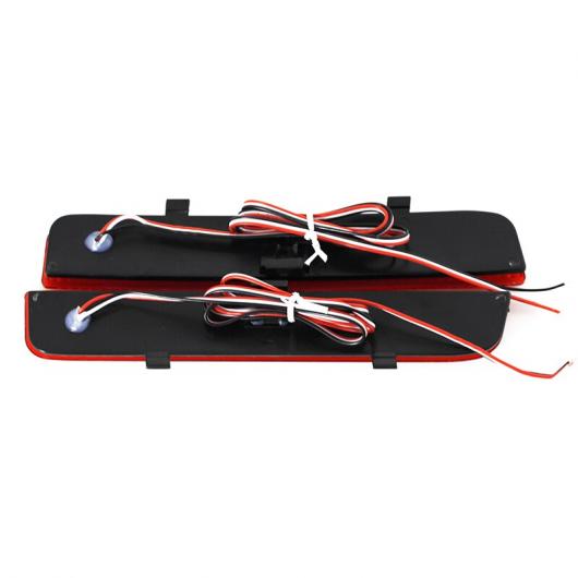2ピース LED リア バンパー リフレクター ライト ドライビング ブレーキ フォグ トリム モールディング テール ランプ 適用: ランド AL-MM-2219 AL_2