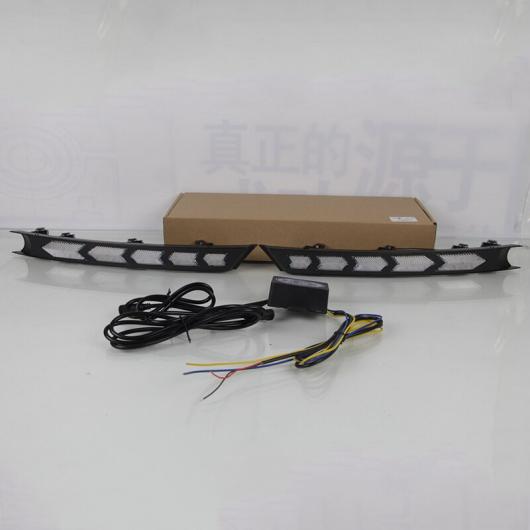2ピース フロー ウインカー LED フロント デイタイムランニングライト フォグランプ 適用: マツダ CX-5 CX5 2017 2018 2019 2ピース AL-MM-4749 AL_7