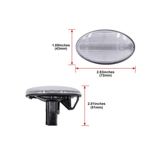 販売割引商品 クリア レンズ LED サイドマーカー ライト ダイナミック アンバー ターンシグナルランプ 適用: スバル リバティ 00-03 フォレスター クリア AL-MM-5507 AL