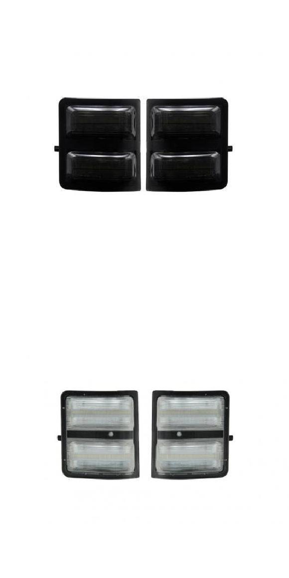 2ピース LED サイド バックミラー ミラー アンバー ターン SIGNA ライト ホワイト ランニング ライト 適用: フォード/FORD スモーク・クリア AL-MM-5590 AL
