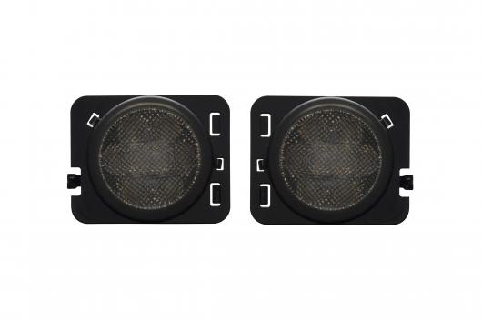 アンバー フル LED フロント サイドマーカー ライト 適用: 2007-2017 ジープ/JEEP ラングラー JK スモーク・クリア AL-MM-5595 AL_2
