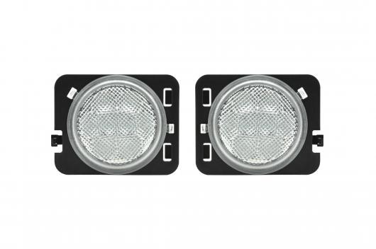 アンバー フル LED フロント サイドマーカー ライト 適用: 2007-2017 ジープ/JEEP ラングラー JK スモーク・クリア AL-MM-5595 AL_4
