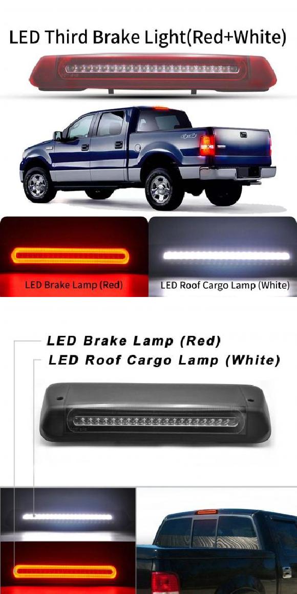 レッド/スモーク レンズ ハイ 3rd LED ブレーキ ライト 適用: 2004-08 フォード/FORD レッド ホワイト・スモークレンズ AL-MM-5673 AL