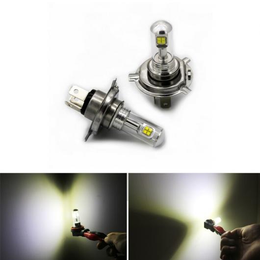 2ピース 8LED H4 6000K 80W DC12-24V 車両 フォグライト シグナル ライト ホワイト リード ライト オート ヘッドランプ LED ライト AL-MM-5759 AL