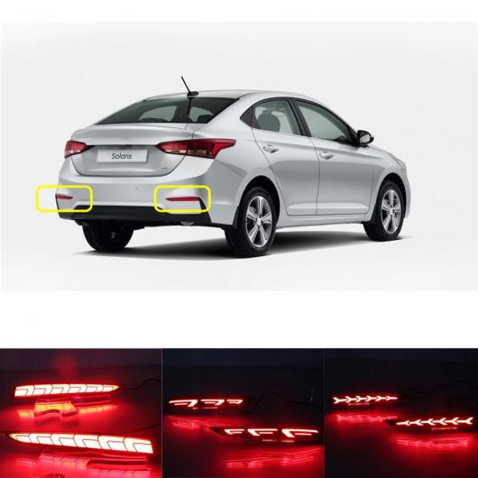 2ピース LED リア バンパー リフレクター ライト 適用: ヒュンダイ/現代/HYUNDAI アクセント ソラリス モデル A〜モデル C AL-MM-5783 AL_5