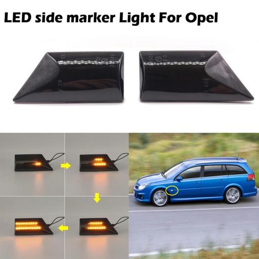 2ピース アンバー LED ダイナミック スモーク サイドマーカー ターンシグナルライト 適用: オペル/OPEL ベクトラ C 2002 2008 オペル/OPEL AL MM 5814 AL :504190500:オートパーツエージェンシー