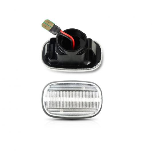2ピース LED サイドマーカー ランプ ダイナミック アンバー ターンシグナルライト 適用: トヨタ カリーナ コロ カルディナ スモーク・クリア AL-MM-5826 AL_3