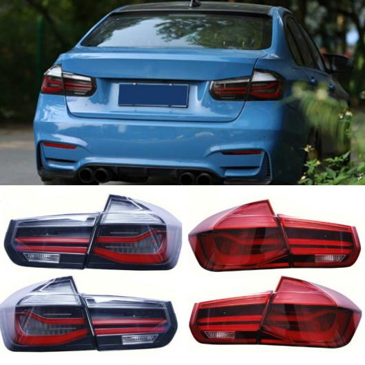 1ペア L/R ブラック ライン LED リア テール ランプ テールライト 適用: M パフォーマンス スタイル BMW 3シリーズ F30 ブラック・レッド AL-MM-8336 AL_5