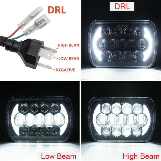 7X6 5X7 防水 LED プロジェクター ヘッドライト バルブ HI LO ビーム HALO 適用: ジープ/JEEP チェロキー/CHEROKEE XJ ライト アクセサリー AL MM 8429 AL :504255730:オートパーツエージェンシー