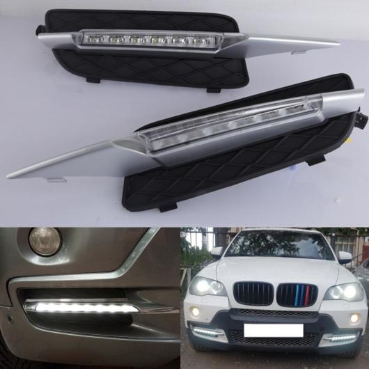 2ピース DRL 適用: BMW X5 E70 2007 2008 2009 2010 デイタイム ランニング ライト デイライト LED ベーキング ペイント モデル AL-MM-8728 AL_3