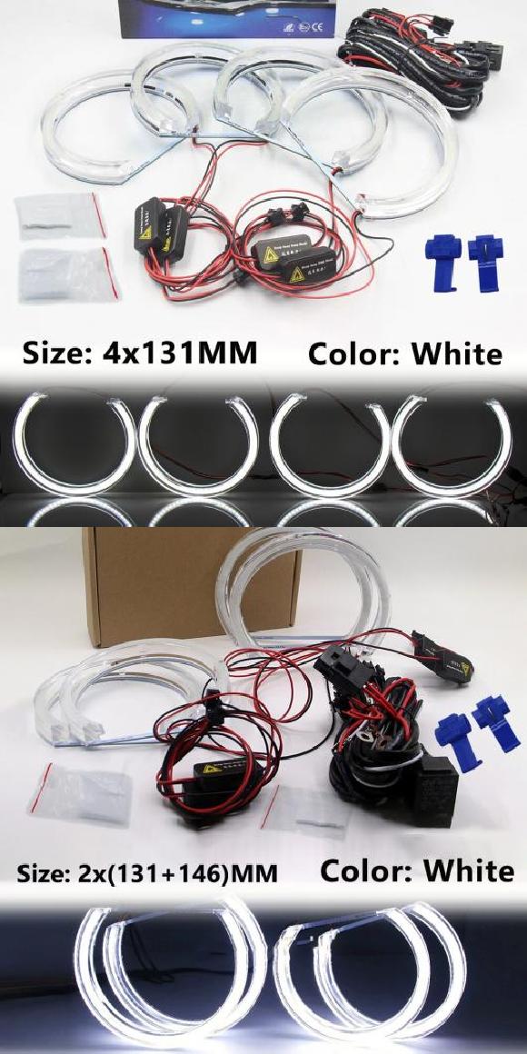 クリスタル LED エンジェルアイ キット HALO リング ライト 適用: BMW E36 E38 4×131 ホワイト・131×2 146×2 ホワイト AL-MM-8730 AL