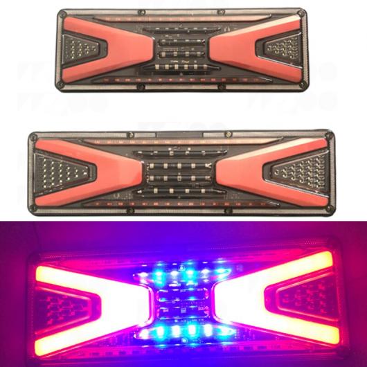 トラック リア テールライト LED トレーラー テールライト 防水 フロー ステアリング ブレーキ リバース B 46cm〜E 47cm AL-MM-8741 ALの画像