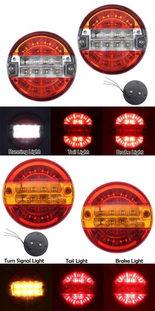 12V 24V 20LED テールライト リア ブレーキ ストップ ライト 2ピース レッド ホワイト 2・2ピース レッド イエロー 2 12V・24V AL MM 8745 AL :504260320:オートパーツエージェンシー