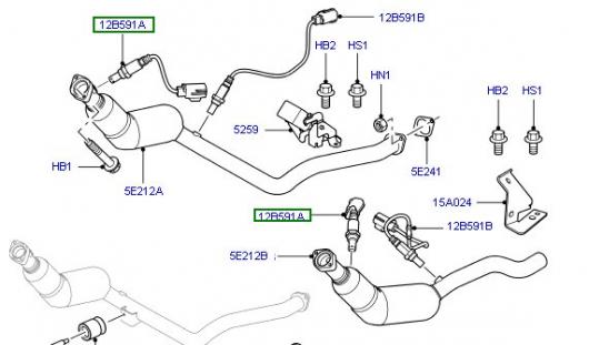 MHK500840 エキゾースト ガス O2センサー オキシジェンセンサー 適用: ディスカバリー 3 レンジローバー スポーツ エキゾースト システム AL MM 8893 AL : 504294070 : オートパーツエージェンシー