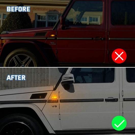 スモーク ダイナミック LED フロント フェンダー サイド マーカー ライト 適用: メルセデス・ベンツ Gクラス W463 W461 G500 G550 G55 G63 G65 AL-NN-5434 AL_3