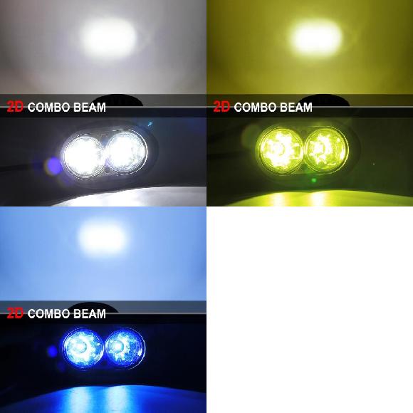 1ピース LED ヘッドライト 適用: オートバイ トラック トラクター トレーラー SUV ATV オフ ロード 2D ホワイト〜2D ブルー AL NN 6177 AL :504464830:オートパーツエージェンシー