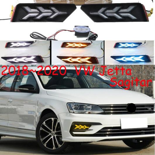2018 2019 2020 ヘッドランプ 適用: VWジェッタ デイタイム ライト サギター ホワイト イエローブルー VW ジェッタ 2018-2020 AL-OO-0690 ALの画像