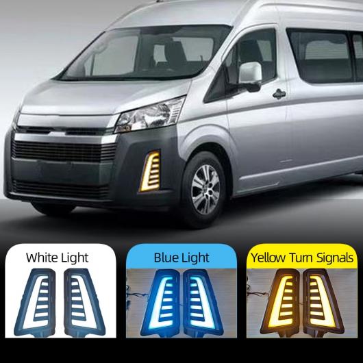 1ペア LED DRL フォグランプ 適用: トヨタ ハイエース 2019 2020 12V LED デイタイムランニングライト イエロー ホワイト イエロー AL-OO-0823 AL