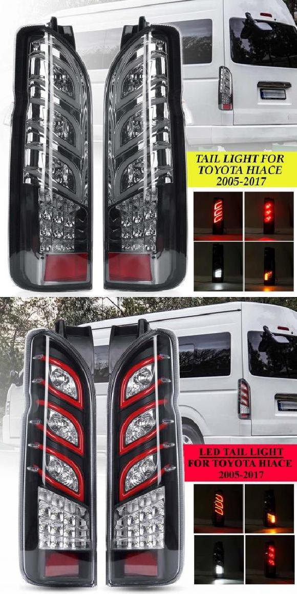 ペア リア テール ブレーキ ライト ウインカー ランプ 適用: トヨタ ハイエース LED 2005-2019 スモーク スモーク・クリア AL-OO-0850 AL
