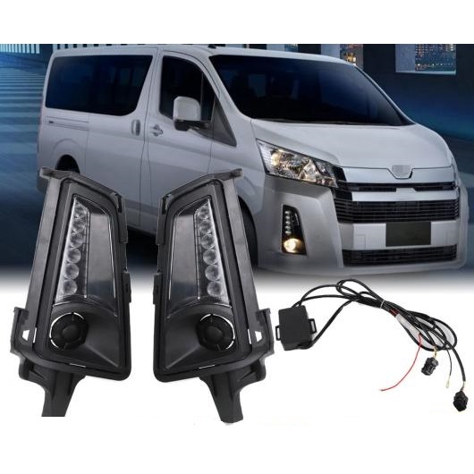 LED DRL フォグライト 適用: トヨタ ハイエース コミューター GL H300 2019 2020 2021 デイタイム ランニング ライト フォグランプ AL OO 0944 AL :504655170:オートパーツエージェンシー