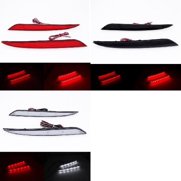 1西洋ナシ 当て嵌める: テスラ/TESLA 模範例 S 2012-2020 12V LED 後押し バンパー リフレクター 赤いこと 水晶体〜白いこと 水晶体 AL-OO-1041 AL 車、バイク、自転車-ライト、レンズ-自動車